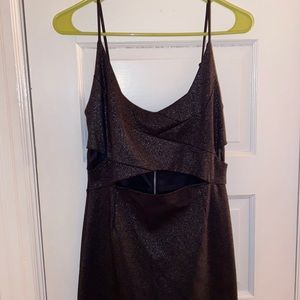 Sparkly black cutout mini